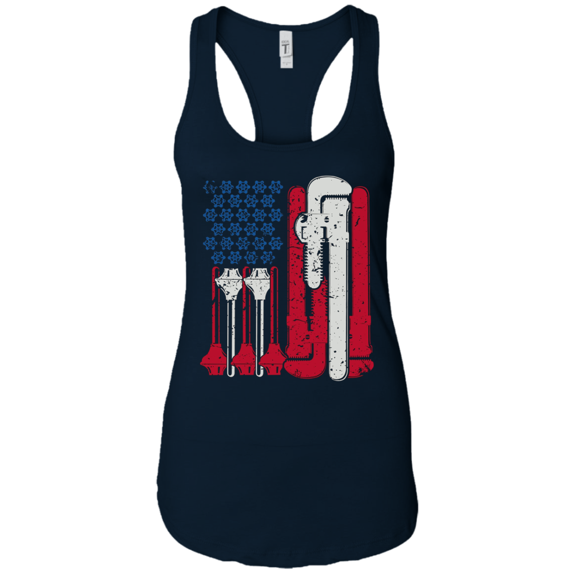 American Flag Plumber Wrench T-Shirt