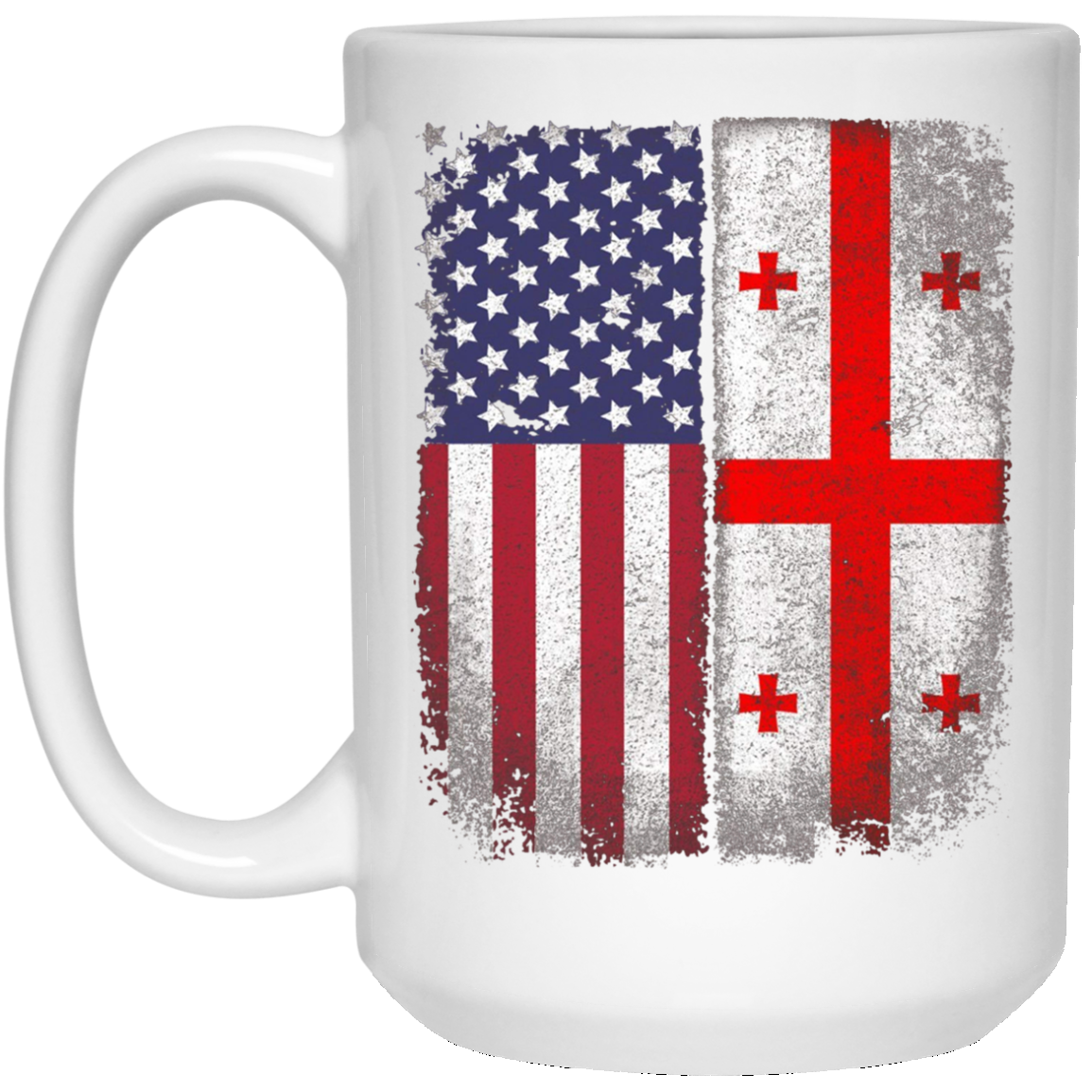 American Georgian Flag T-shirt Georgia Republic Country