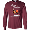 Image of Santa Merry Christmas Horse TShirt Farm Farmer Christmas Tee