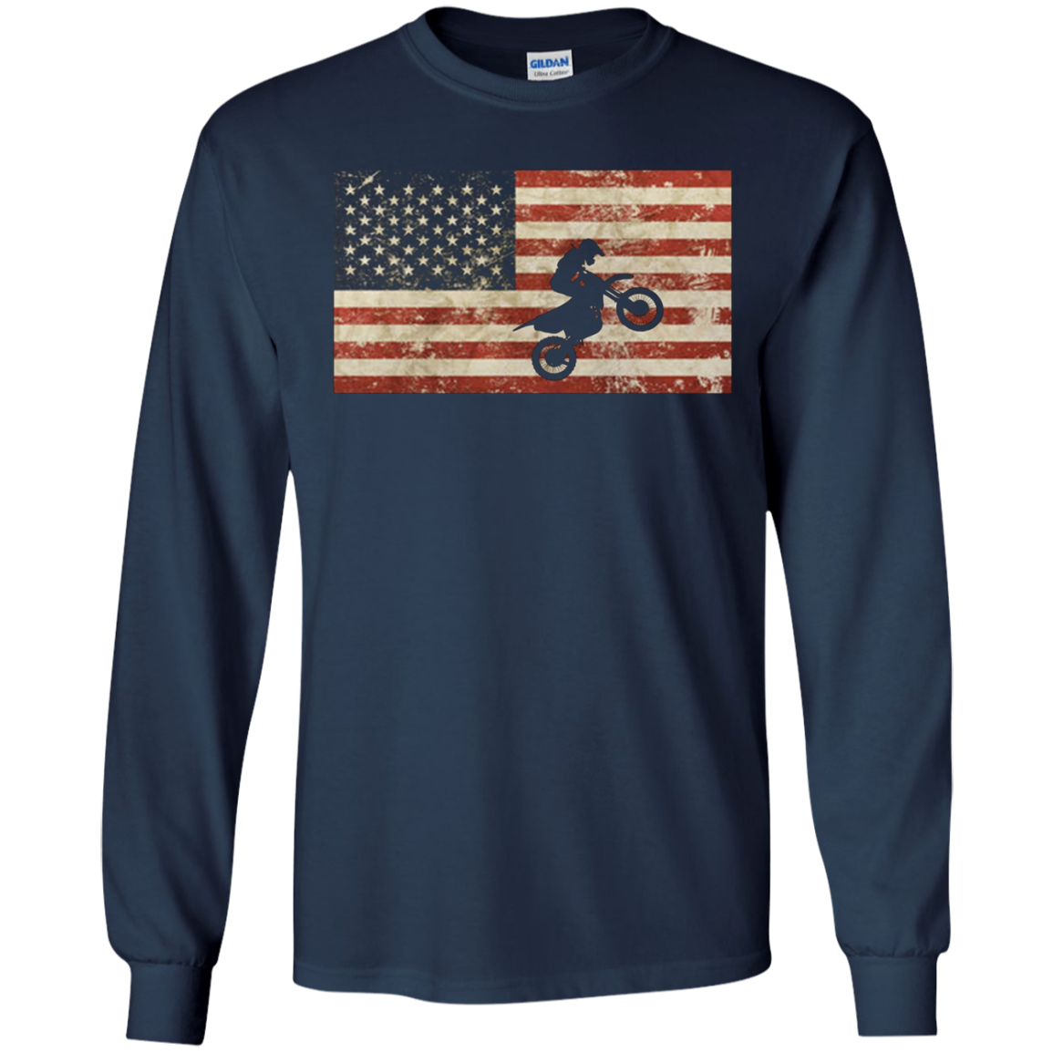 American Flag Motocross BMX T-Shirt