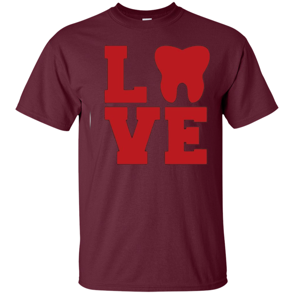 AfhhF Women's Love Dental Tooth Summer Short Sleeve Tee Shirt Crew Neck Tees