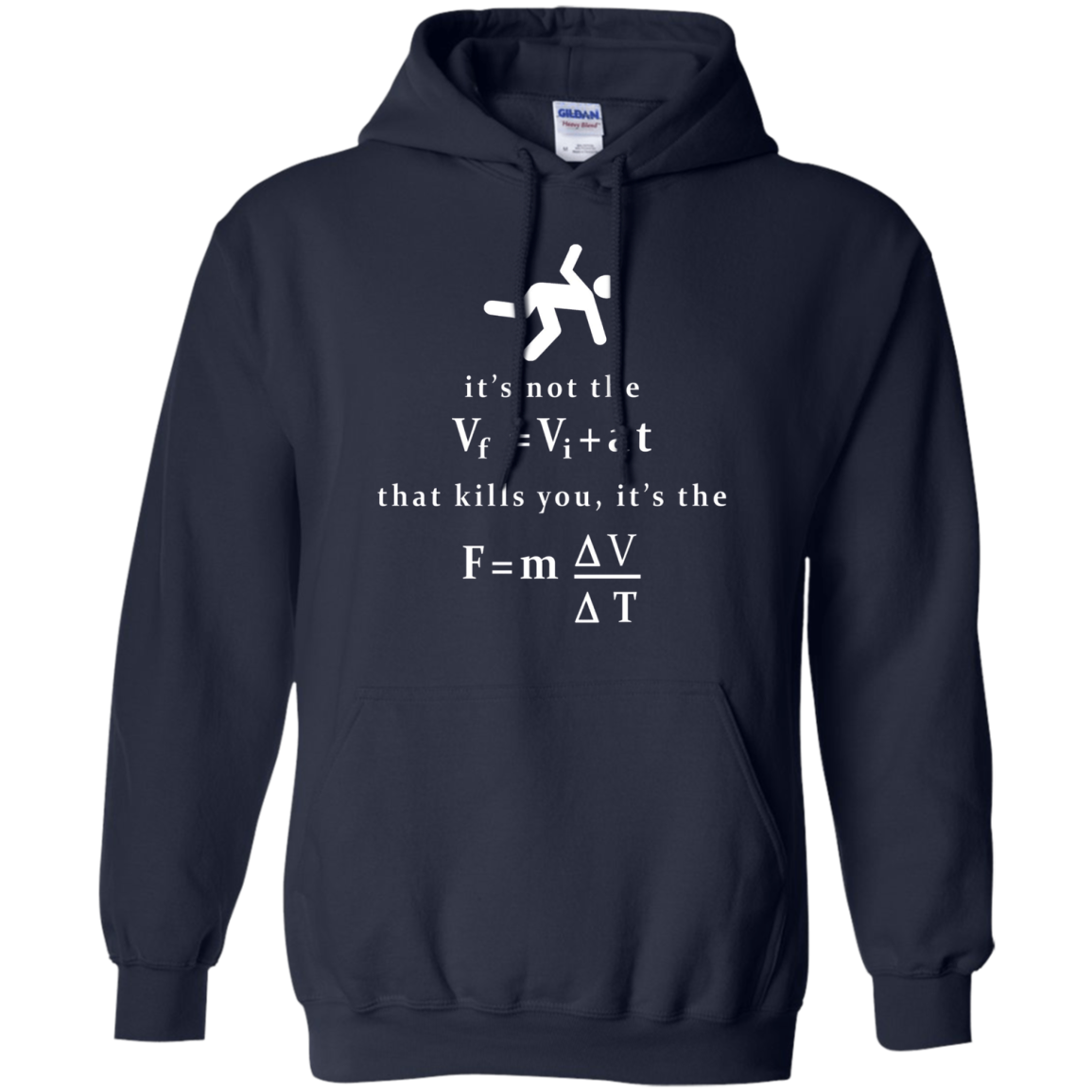 "It's not the fall that kills you, it's the landing." Tee