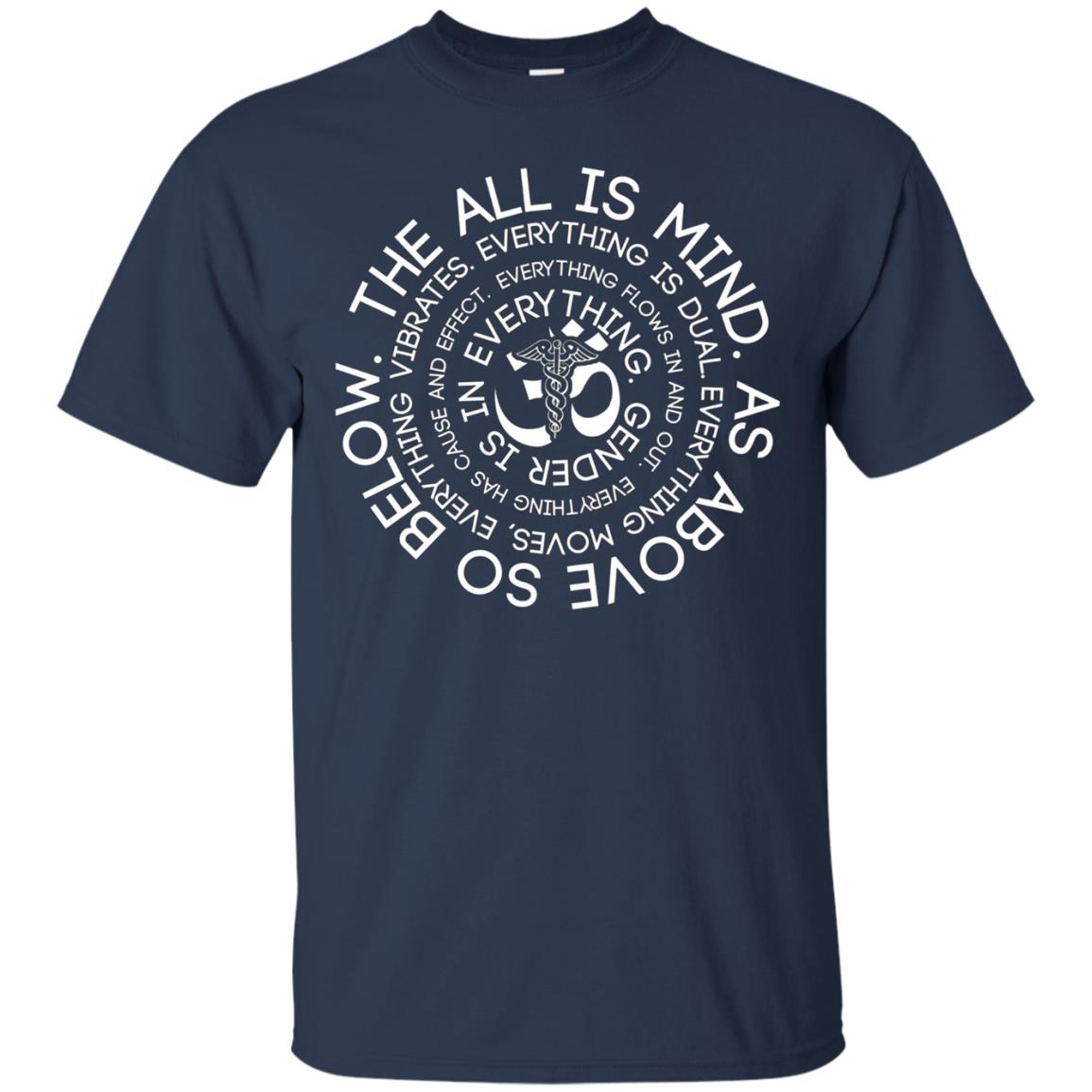 As Above So Below Shirt - Caduceus OM Symbol Tee