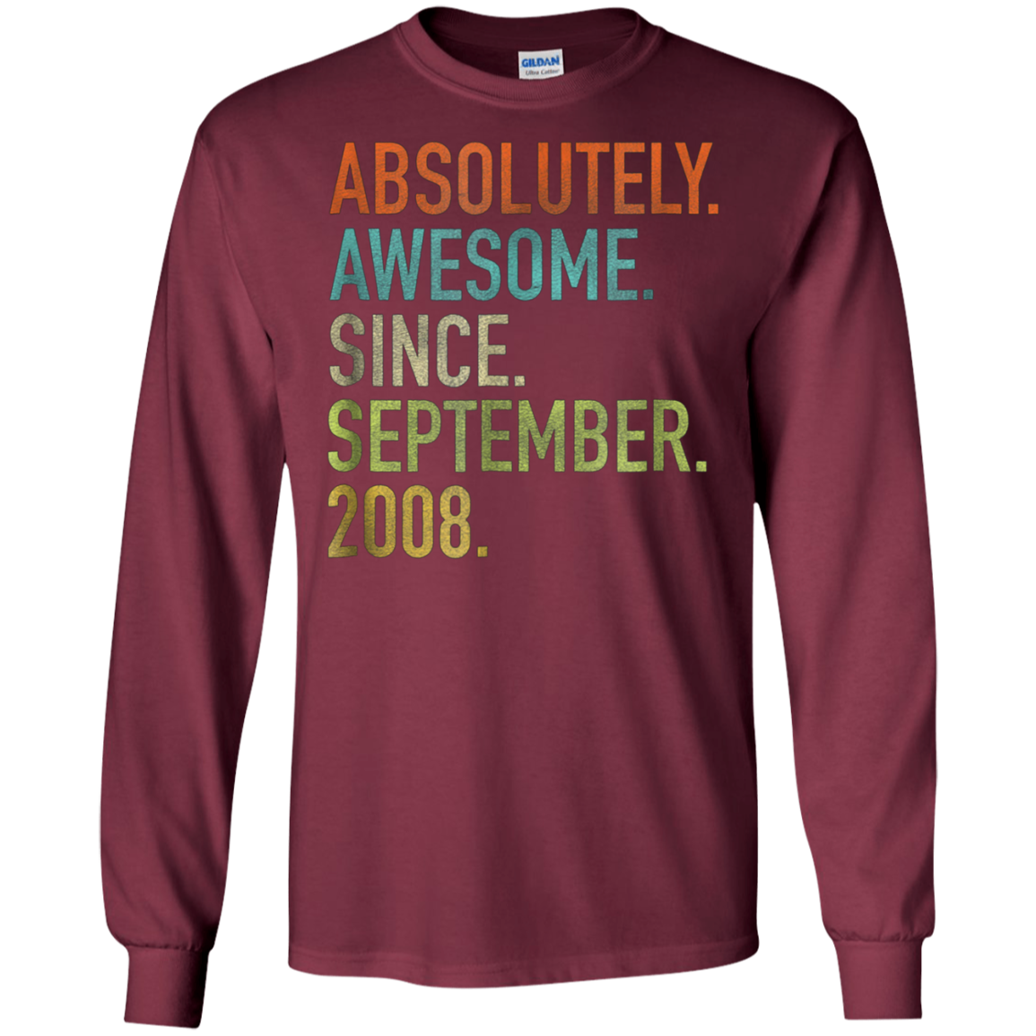 Absolutely Awesome Since September 2008 10th Birthday Shirt