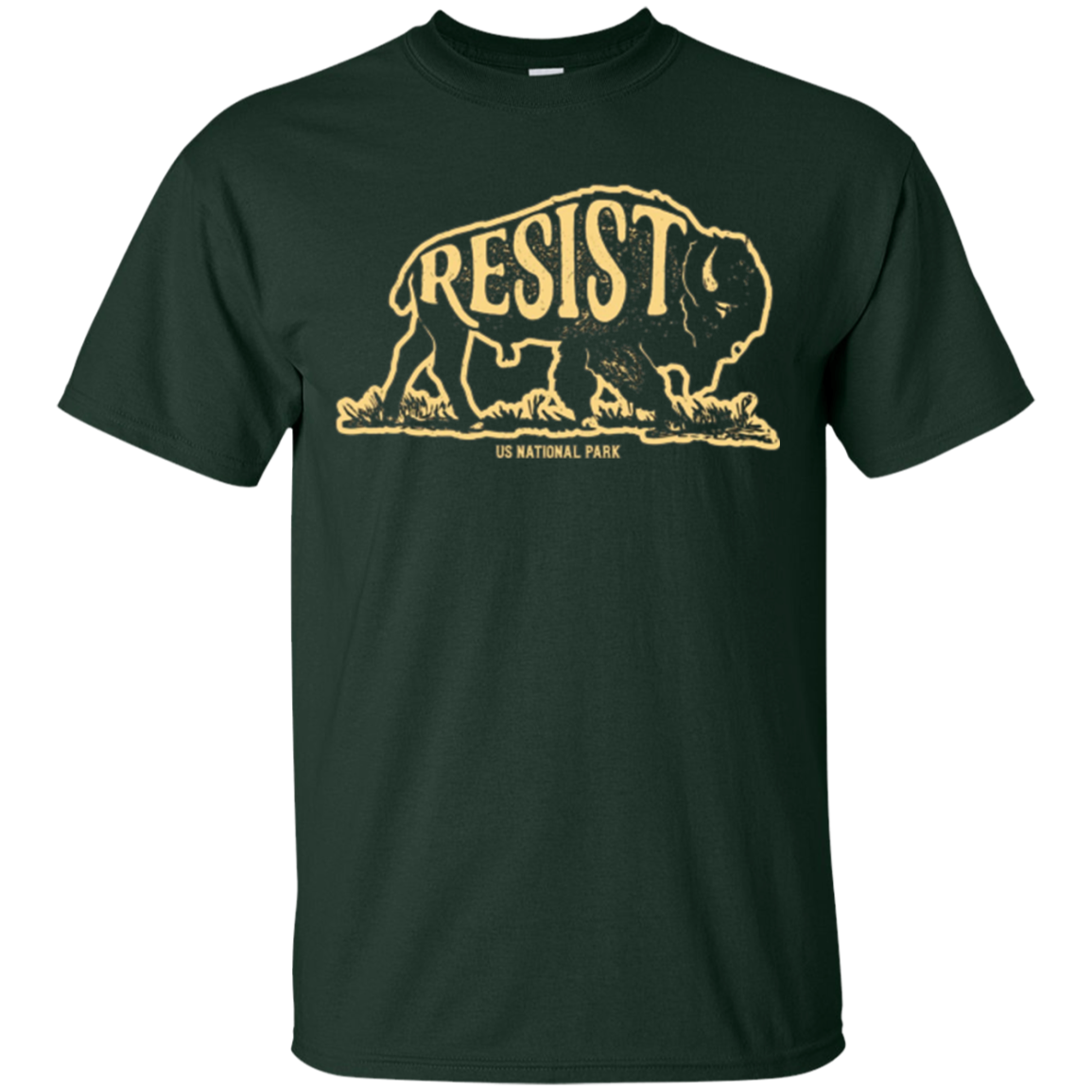 ALT US National Park Resist Service T shirt Bison Vintage