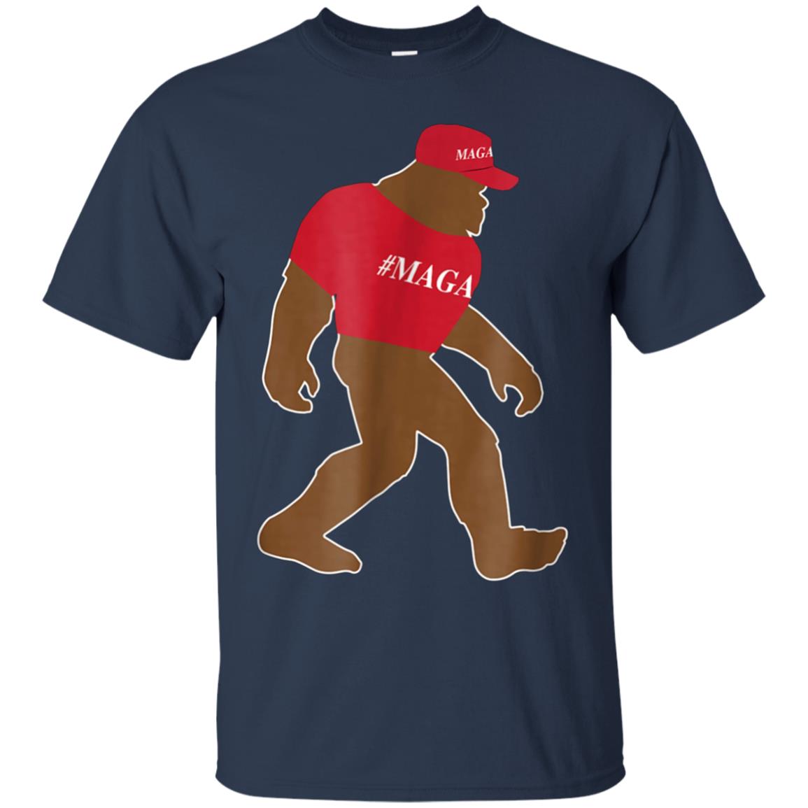 Bigfoot Wearing #MAGA Hat T-Shirt Trump Republican