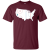 Image of American Map Shirt Ice Hockey Rink Novelty Long Sleeve Tee