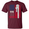 Image of American Flag Plumber Wrench T-Shirt