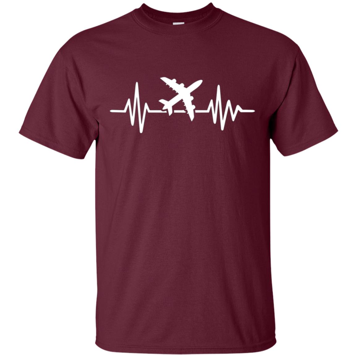 Airplane Shirt Funny Airplane Pilot Heartbeat Flying Tees