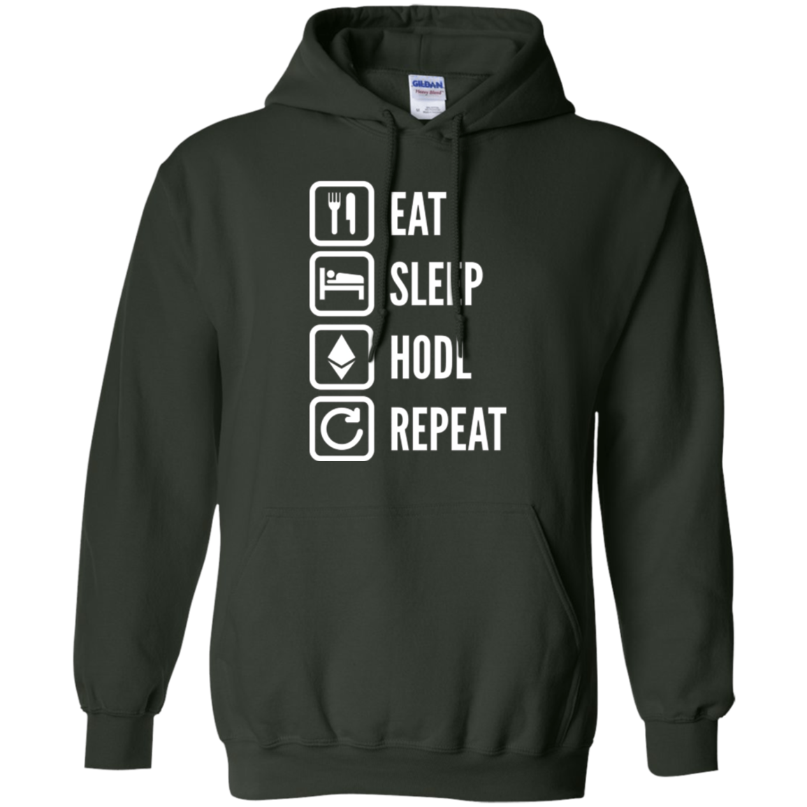 "Eat, Sleep, Hodl, Repeat" Ether T-Shirt
