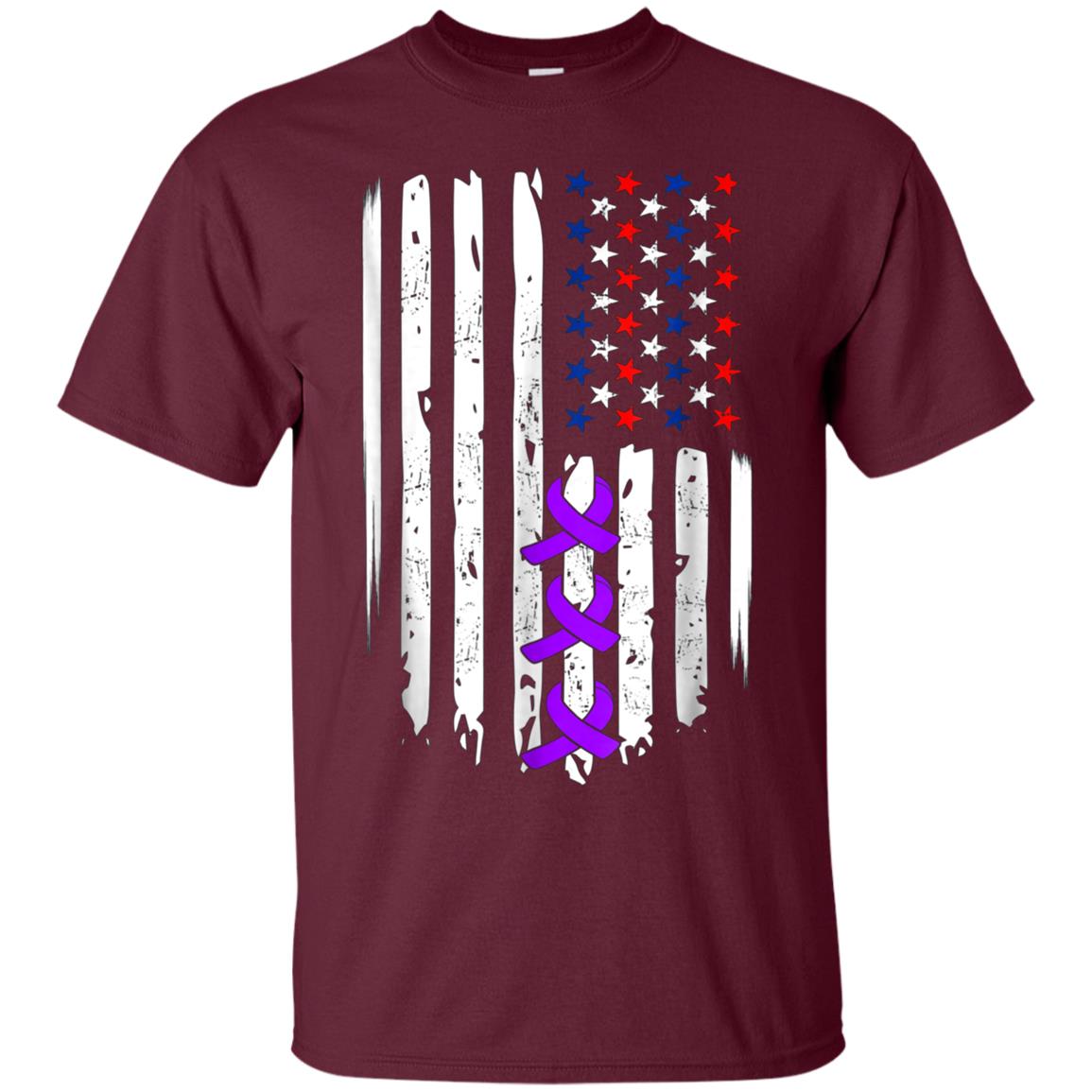 Alzheimer Awareness T-Shirt Purple Ribbon Tees