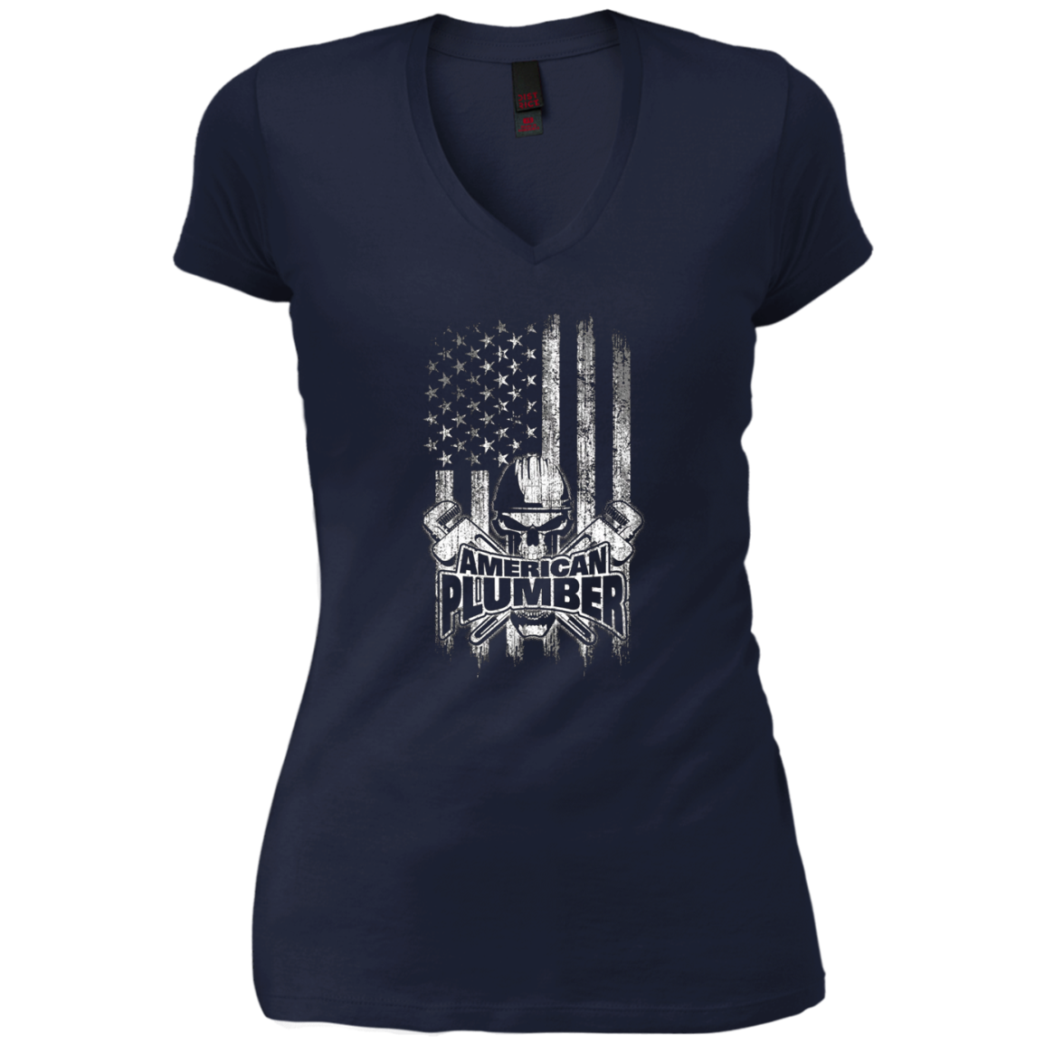 American Plumber T-Shirt Skull and Wrenches
