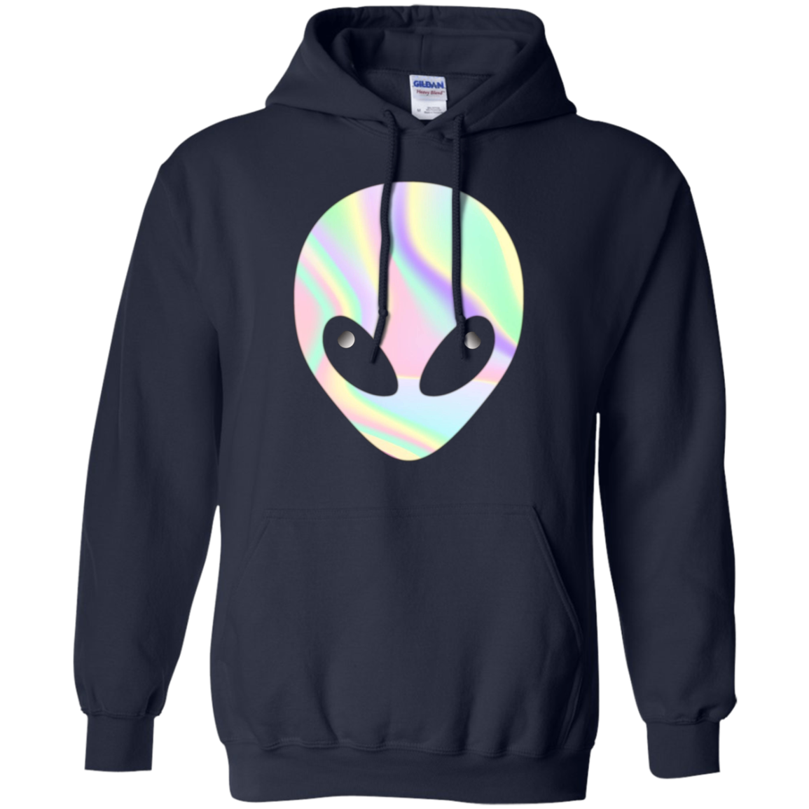 Alien Head T-Shirt Holographic Effect