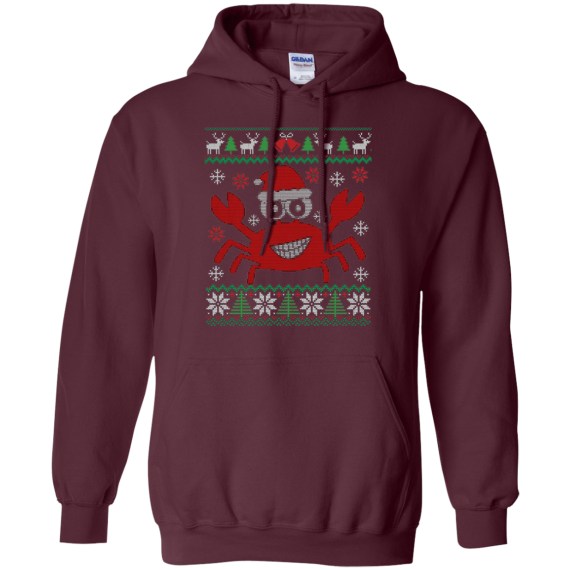 Santa Claws Festive Crab Ugly Christmas Sweater T-Shirt