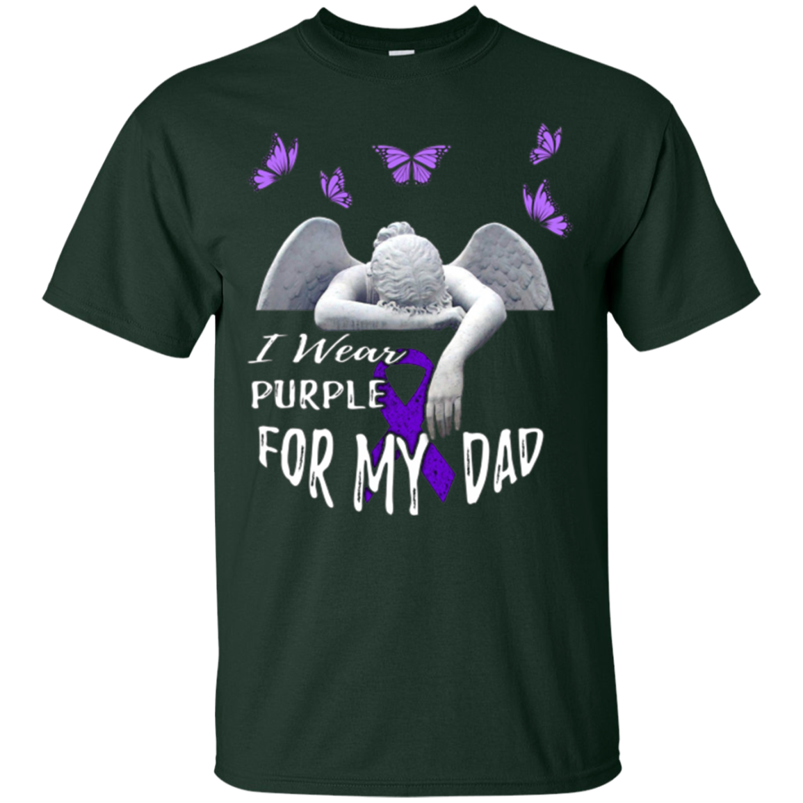Alzheimer Awareness T-Shirt I Wear Purple for my Dad Tee