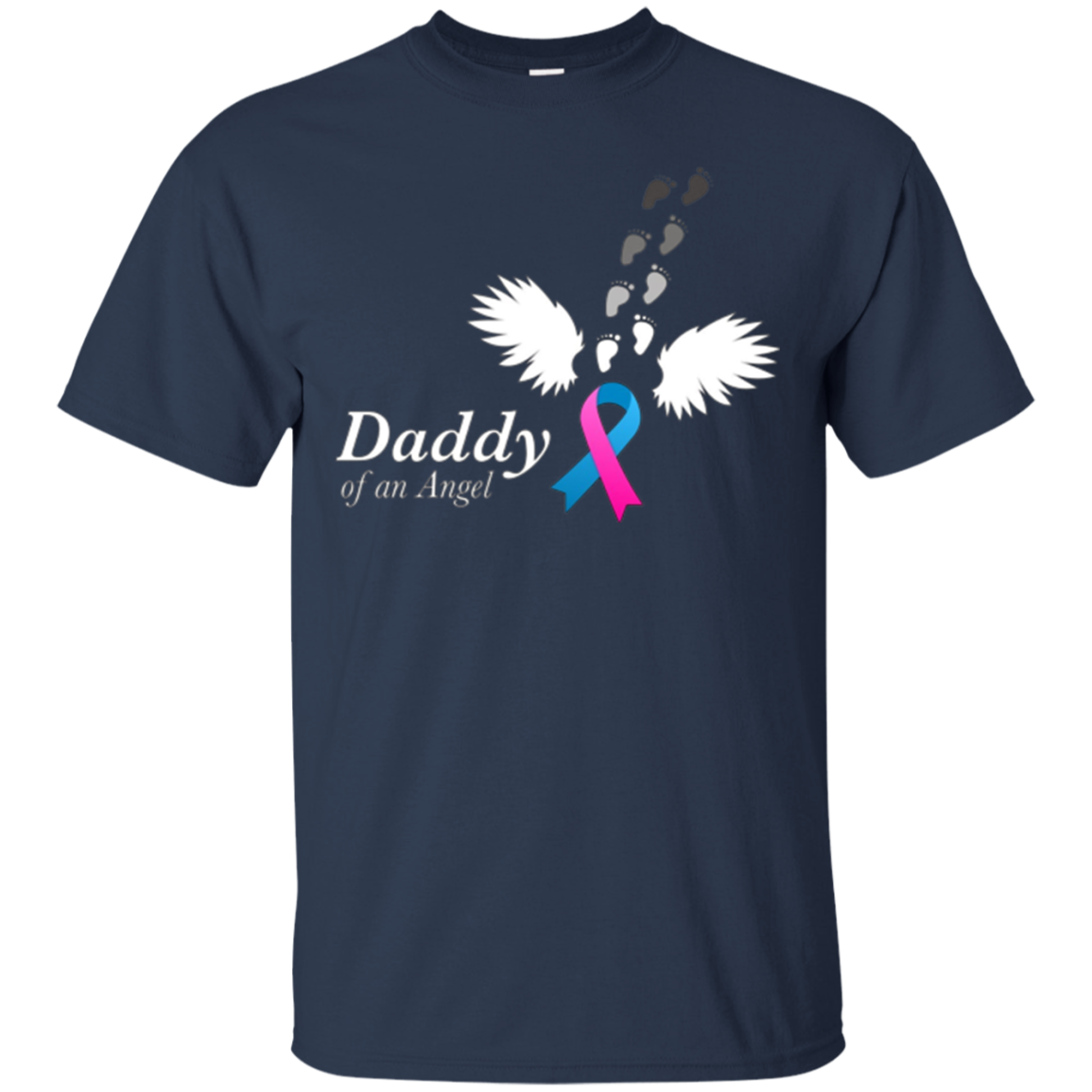 Angel Daddy T-Shirt. Miscarriage Awareness Infant Loss Tee