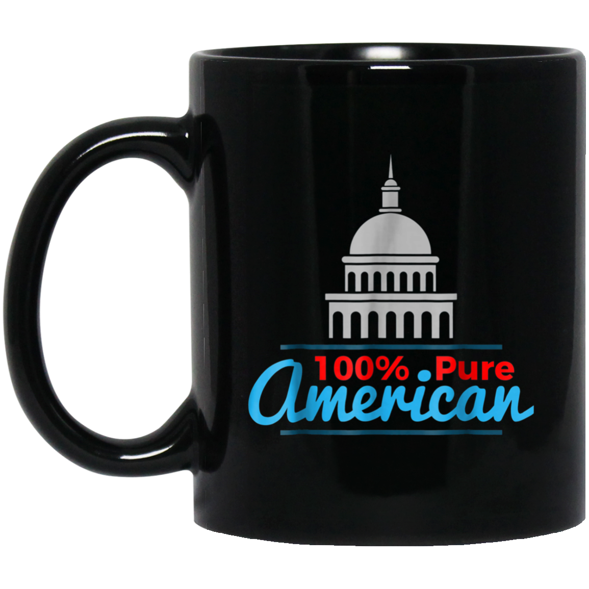 100% Pure American Proud Artwork T Shirt USA Citizen Gift