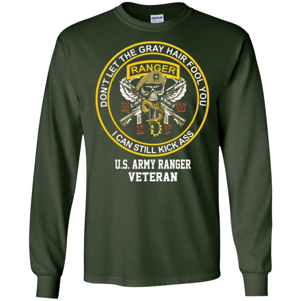 Army Ranger shirt- Don't let the gray hair fool you