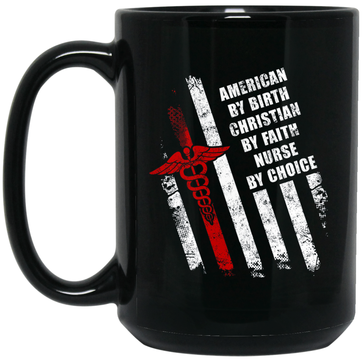 American By Birth Christian By Faith Nurse T-shirt