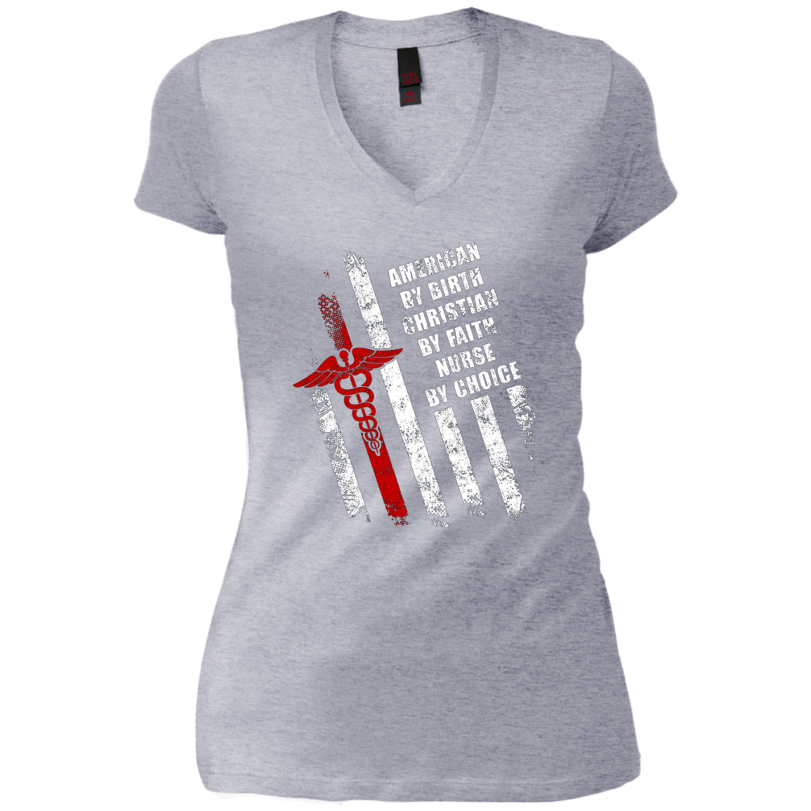 American By Birth Christian By Faith Nurse T-shirt