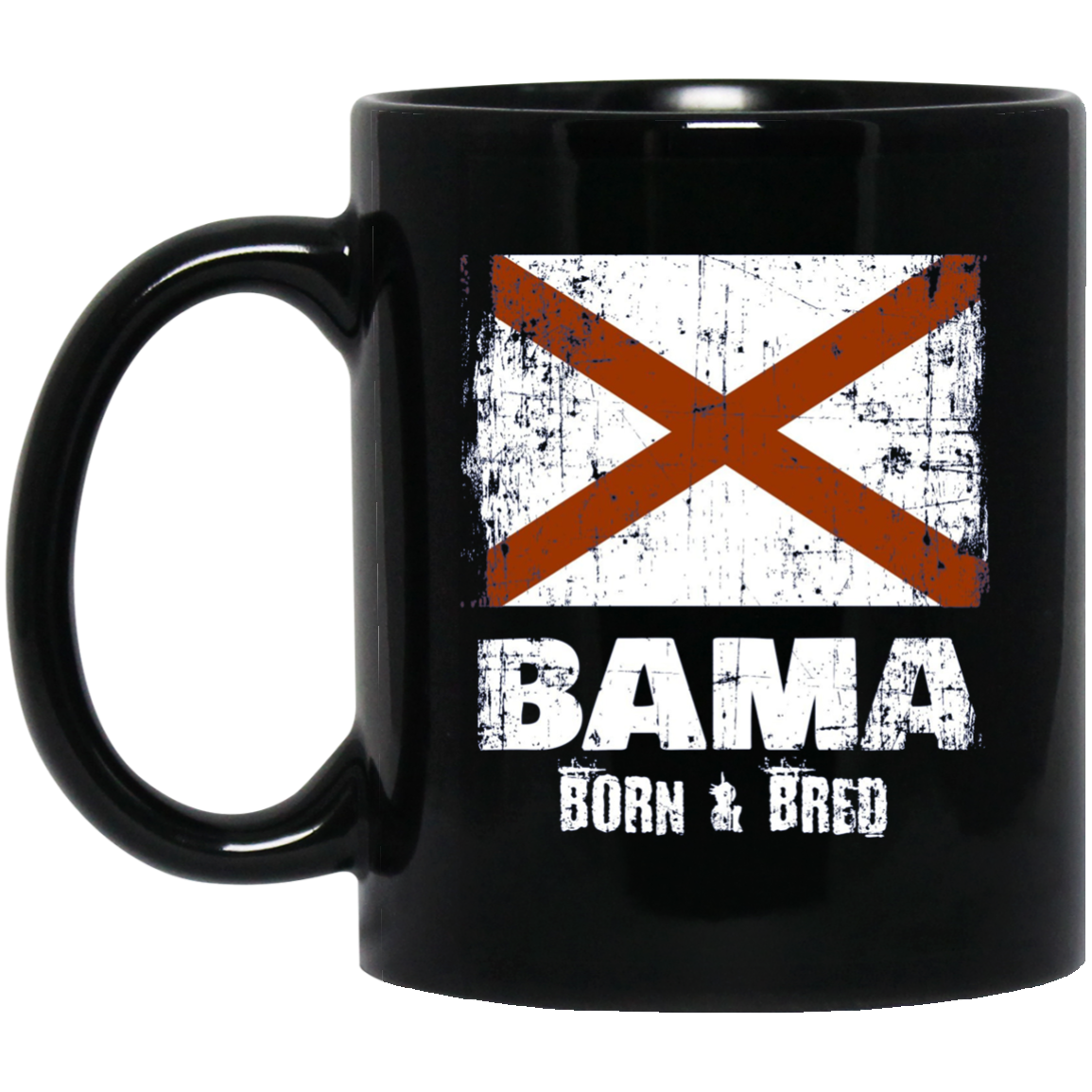 Alabama Shirt Vintage Design Bama Born Bred Gift Long Sleeve