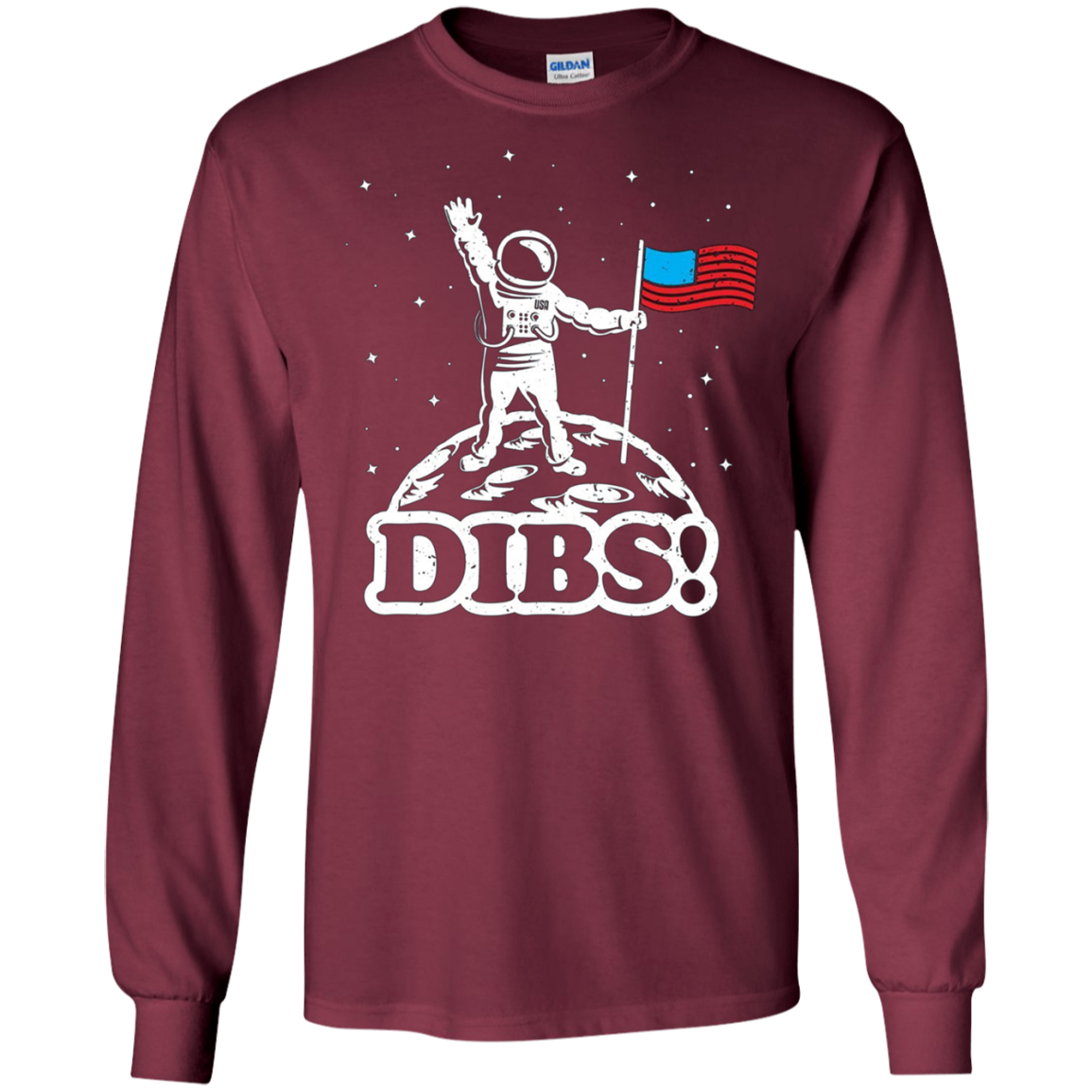 American Flag on Moon July 4th funny t shirt Astronaut space