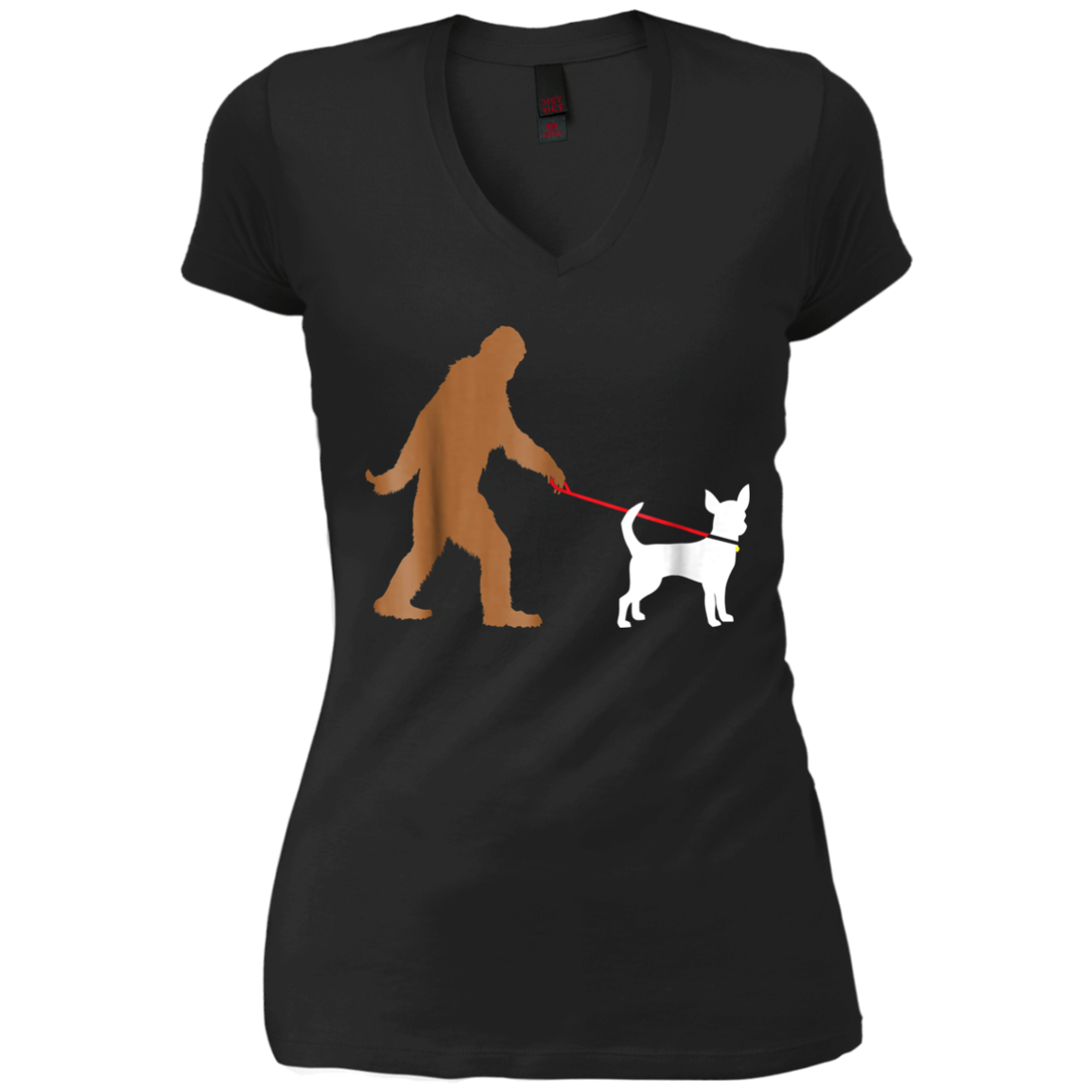Bigfoot Walking Chihuahua Dog T-Shirt
