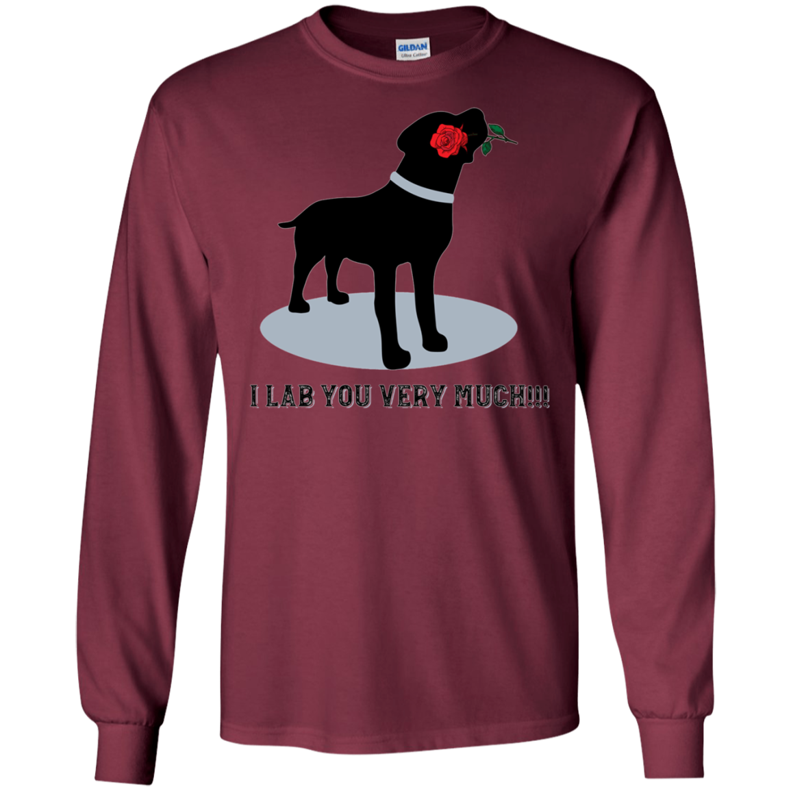 'I Lab You Very Much' Valentine's Day Black Labrador Shirt