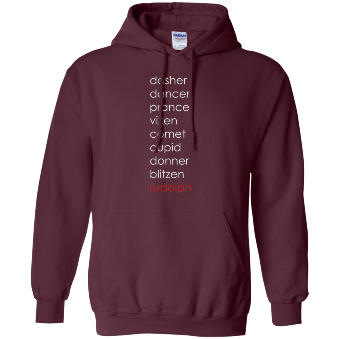Santa's Reindeer Name List Shirt, Funny Christmas Gift