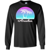 Image of Aruba Souvenir TShirt Tropical Palm Tree Beach Travel Gift