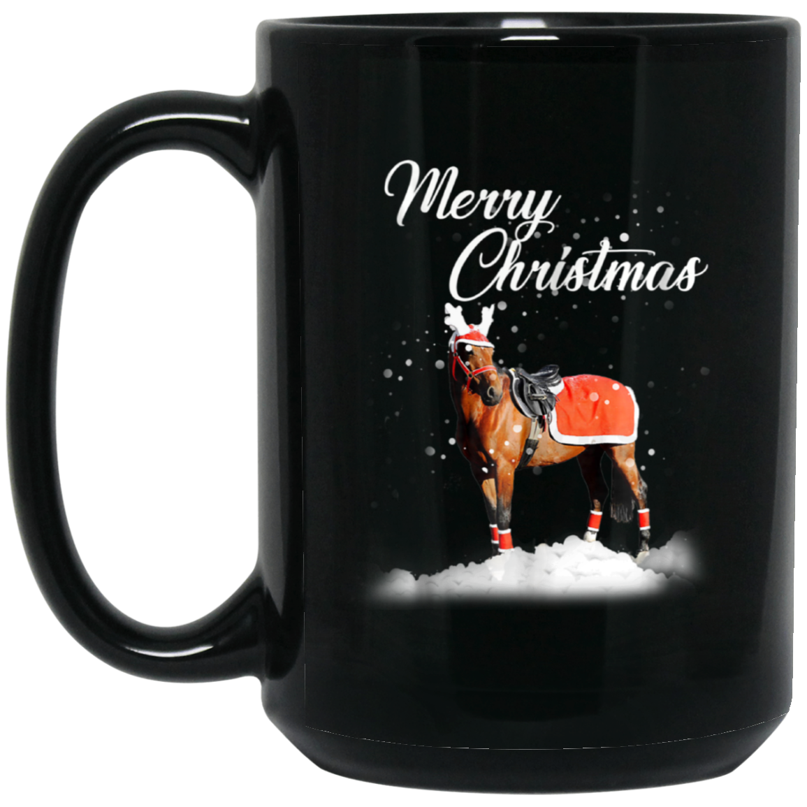Santa Merry Christmas Horse TShirt Farm Farmer Christmas Tee