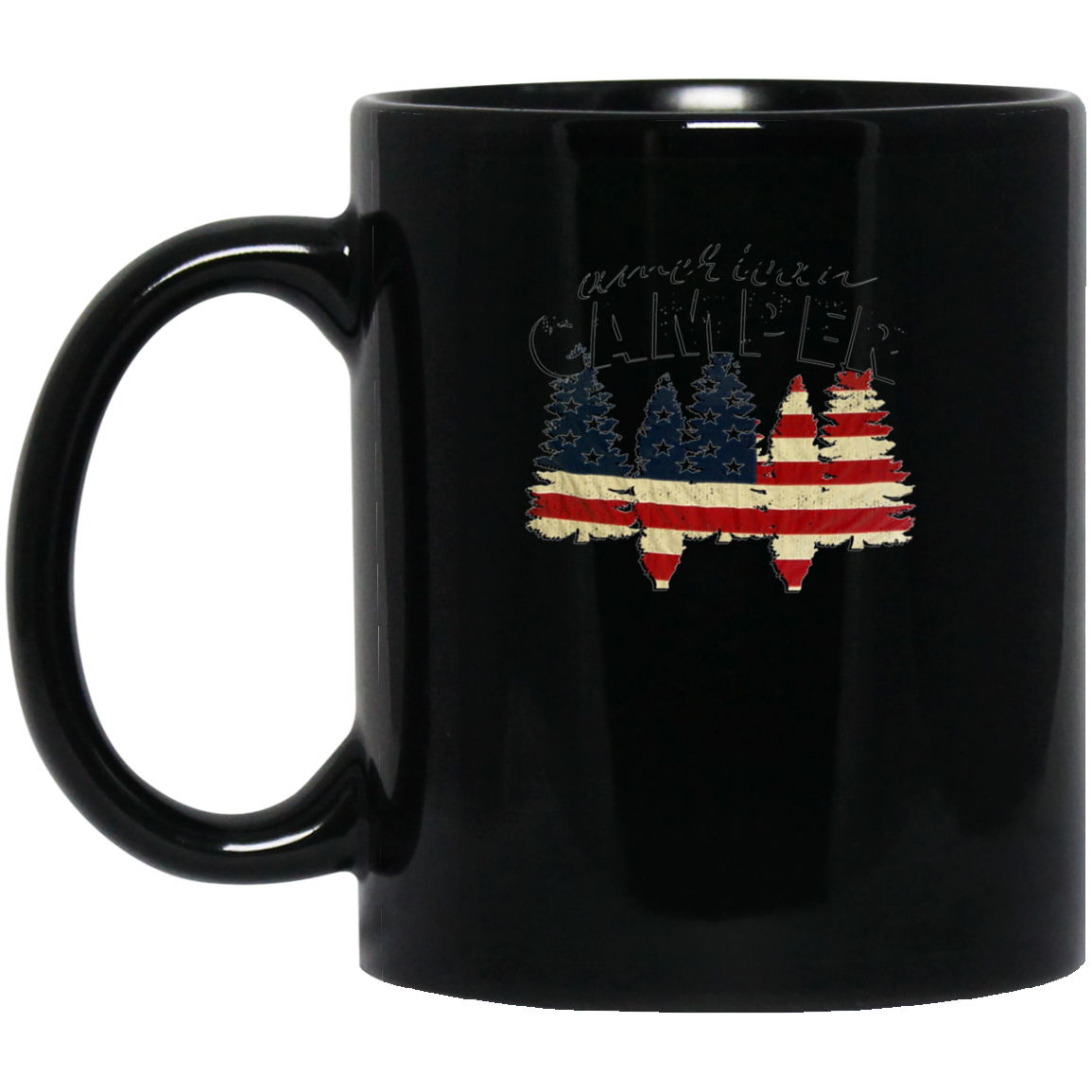 American Camper U.S. Flag Patriotic Camping T Shirt