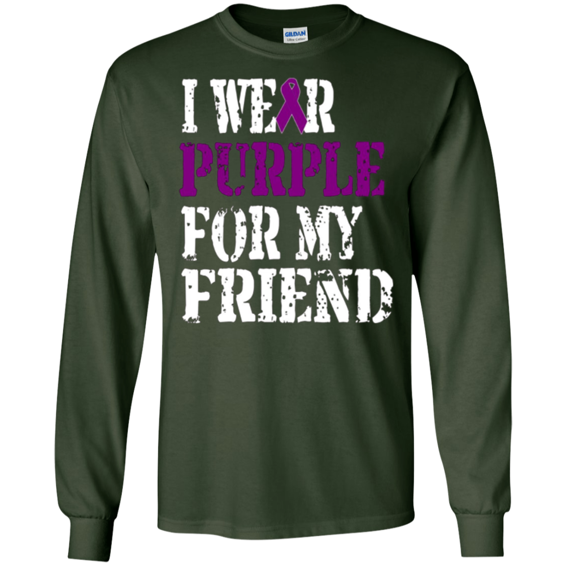 Alzheimer's Awareness T-shirt I Wear Purple For My Friend