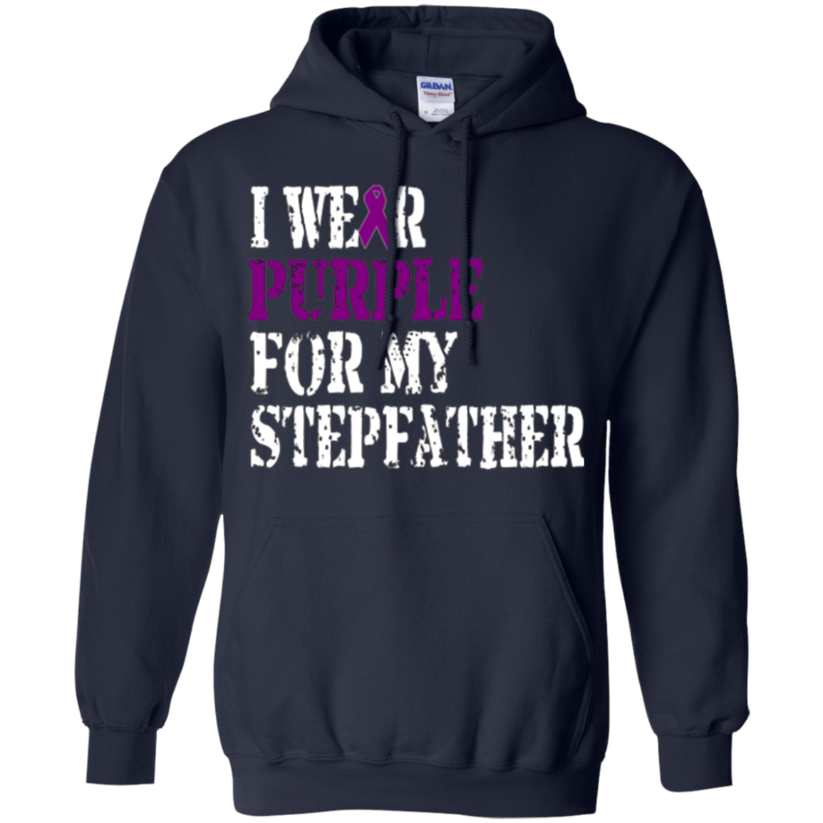 Alzheimer's Awareness Tshirt I Wear Purple For My Stepfather