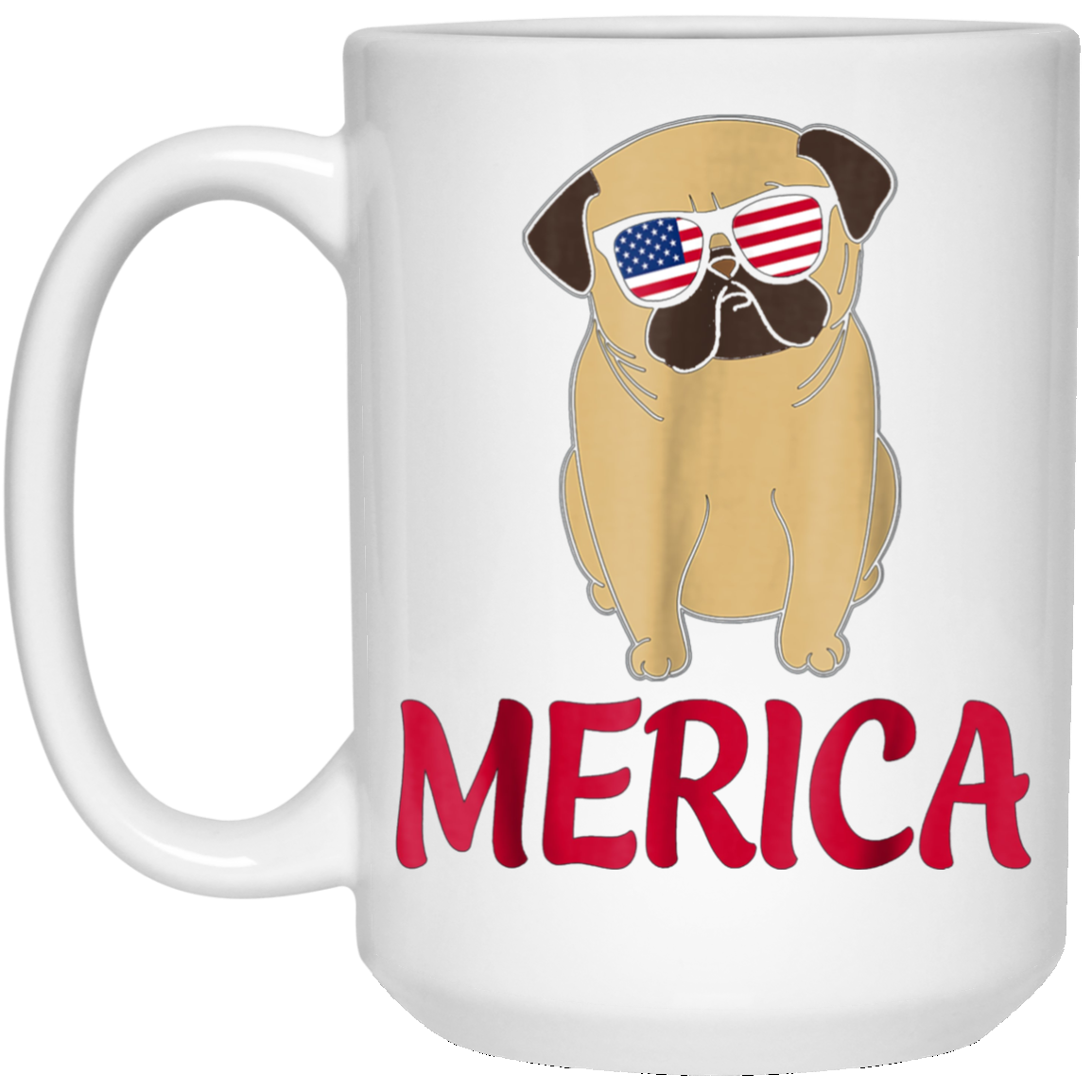 American Flag Pug T-Shirt 4th July Shirt Gift 2018