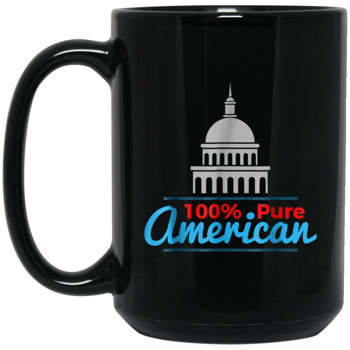 100% Pure American Proud Artwork T Shirt USA Citizen Gift