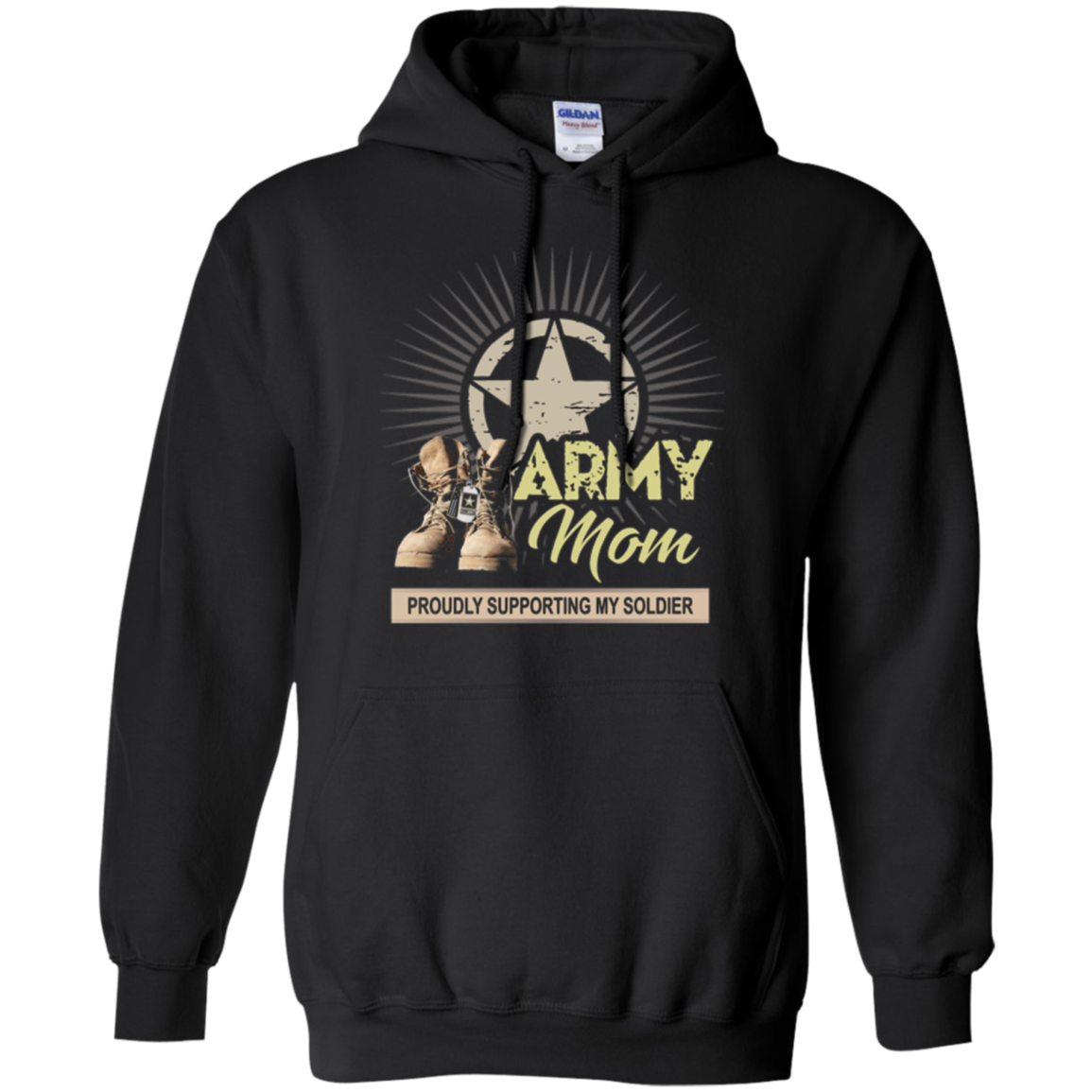 Army Mom Proudly Supporting My Soldier T-Shirt Veterans Gift