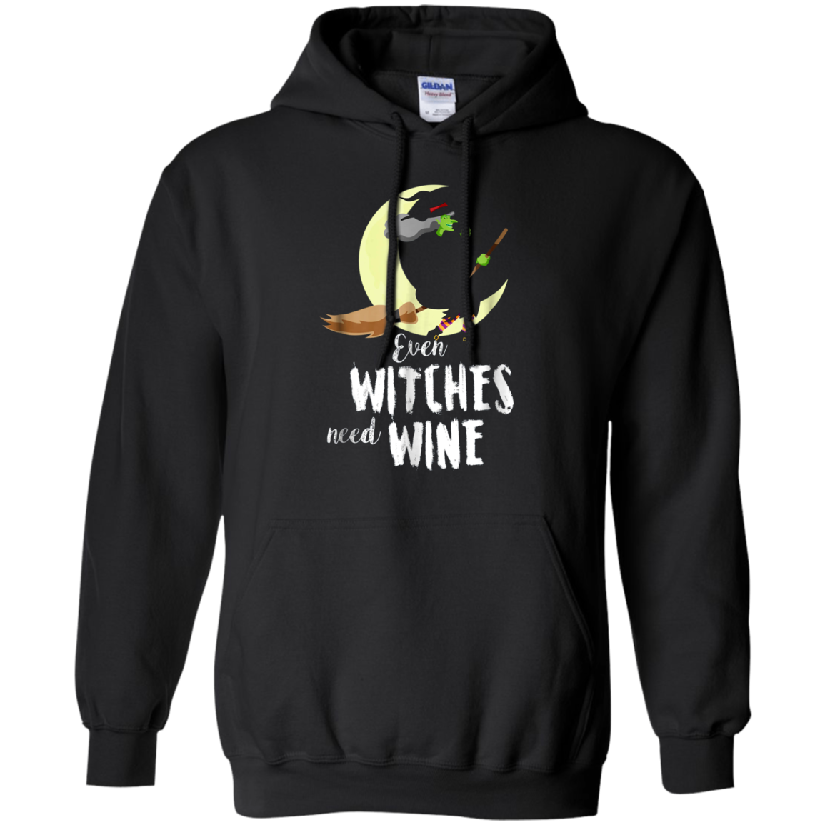 Funny Halloween T Shirt Even Witches Need Wine Shirt