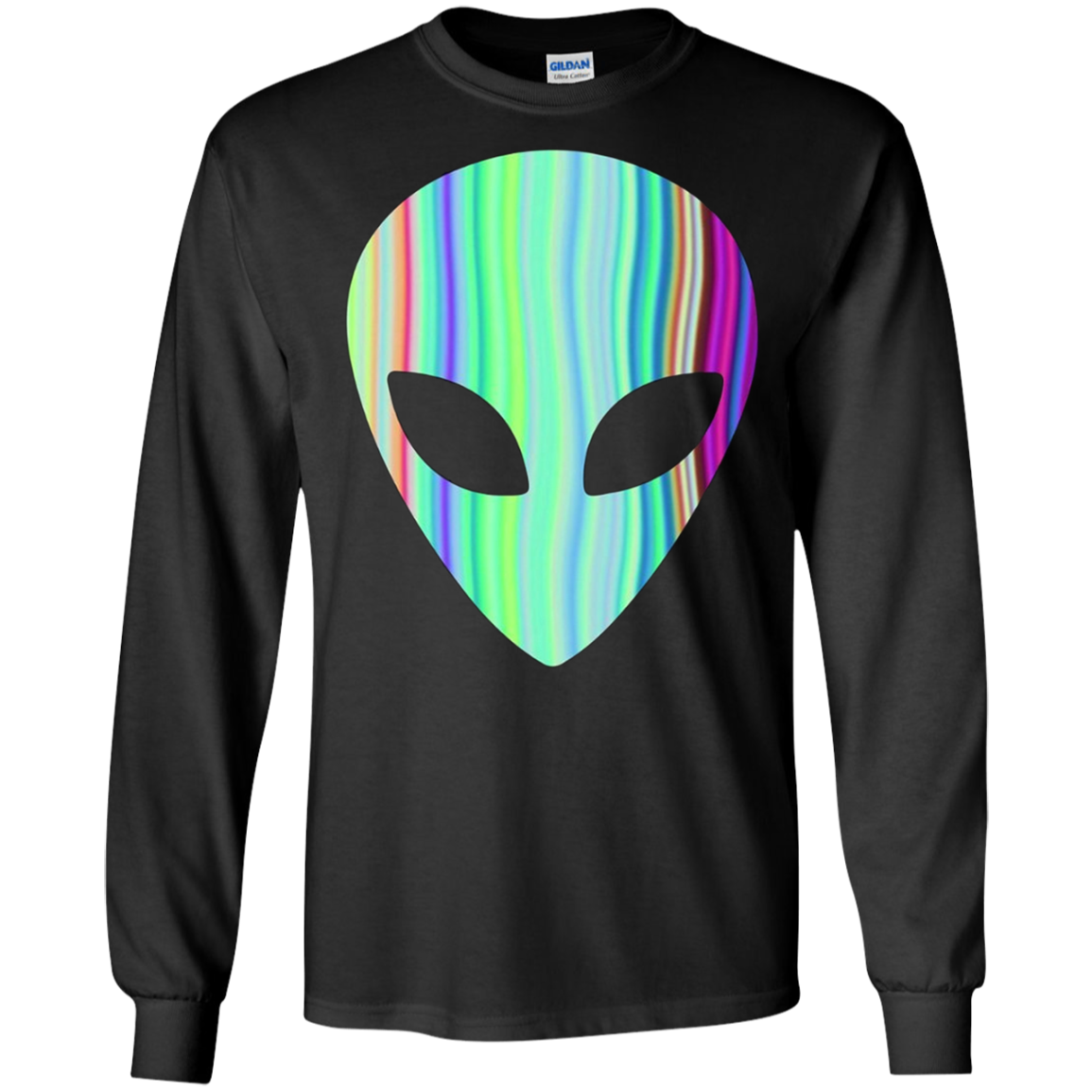 Alien Head - Holographic Cute UFO Tshirt Tee