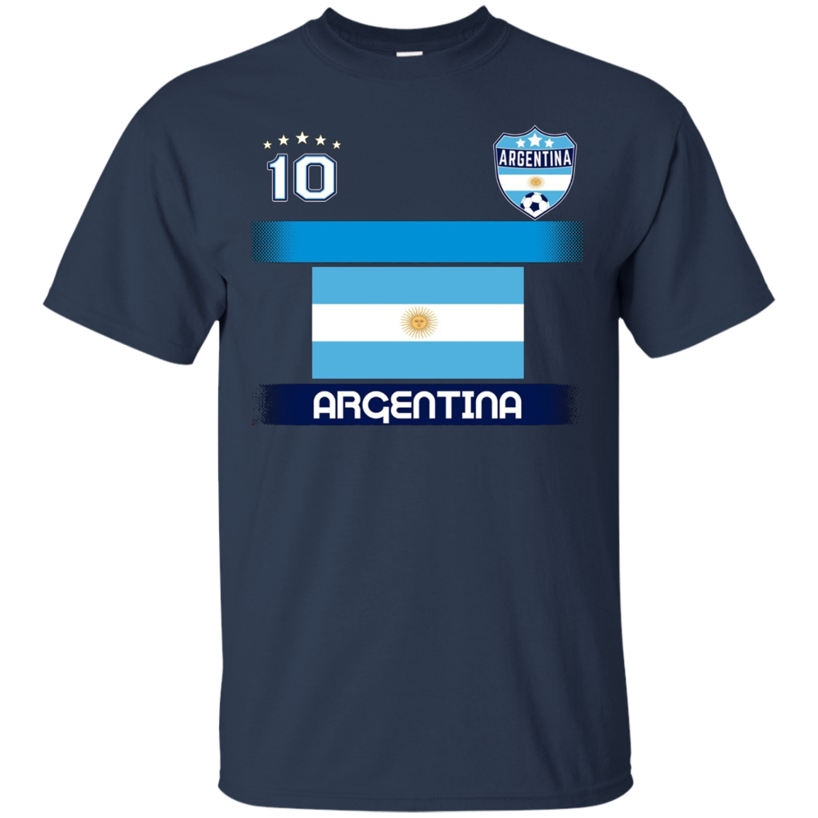 ARGENTINA Football Soccer T-Shirt with national flag