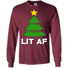 Image of Christmas Tree Lit Af Funny Christmas Shirt
