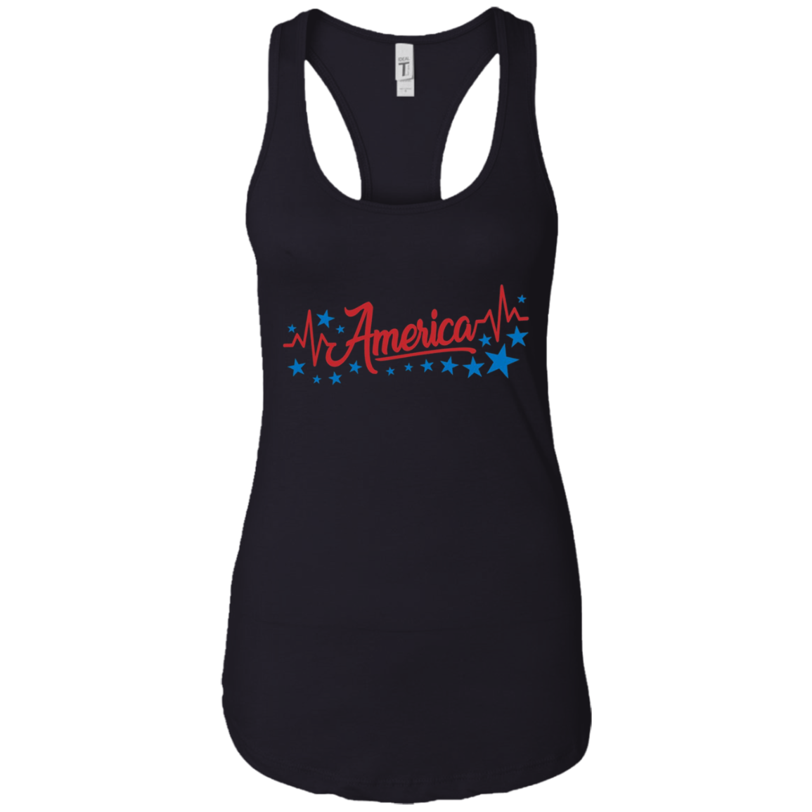 America Heartbeat Long Sleeve Fourth of July Outfit Stars