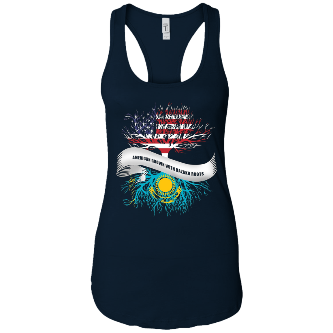 American Grown with Kazakh Roots T-Shirt Kazakhstan Tee