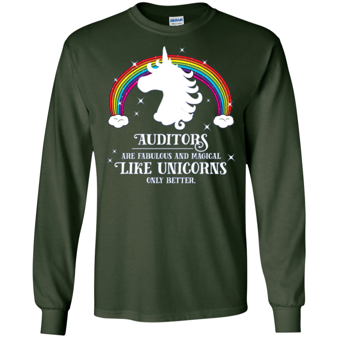 Auditors Fabulous Magical Unicorns Funny Long Sleeve Shirt