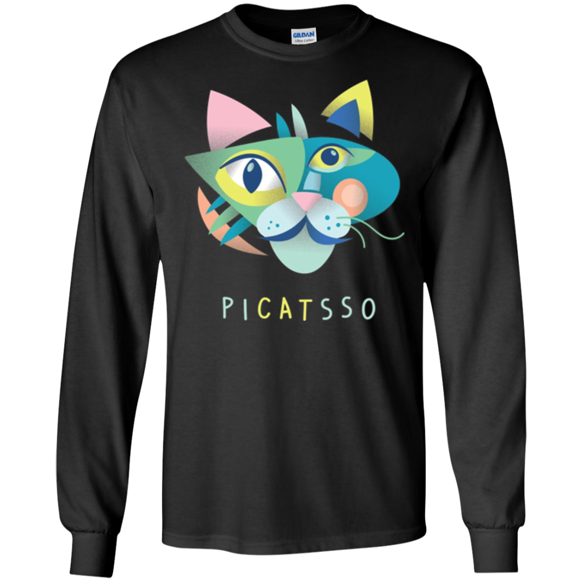 Artist & Art Teacher Shirt: Picatsso, Funny Abstract Cat Art