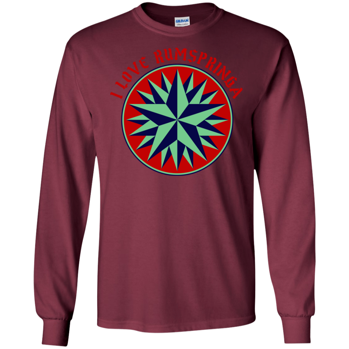 Amish - I Love Rumspringa Hex Sign Star 1- Fun Ls T-Shirt