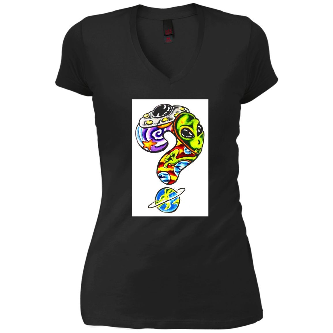 Alien question space ufo truth women mens t shirt