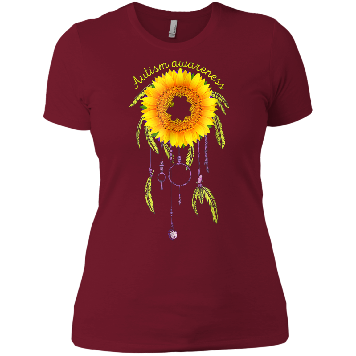 Autism Awareness Sunflower Dream Catcher T Shirt