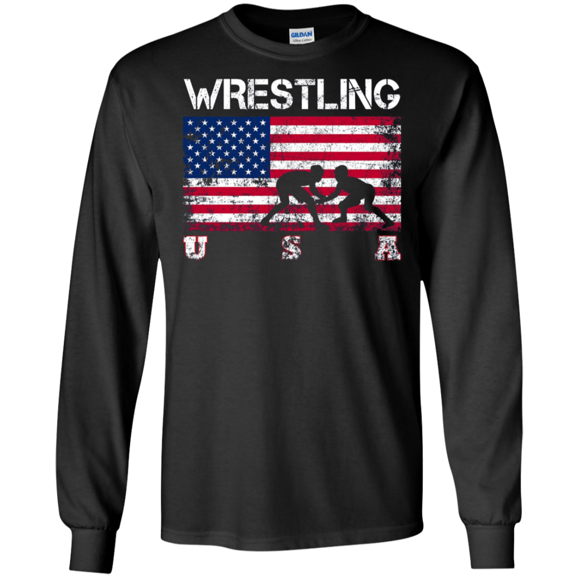 American Flag Wrestling T-shirt