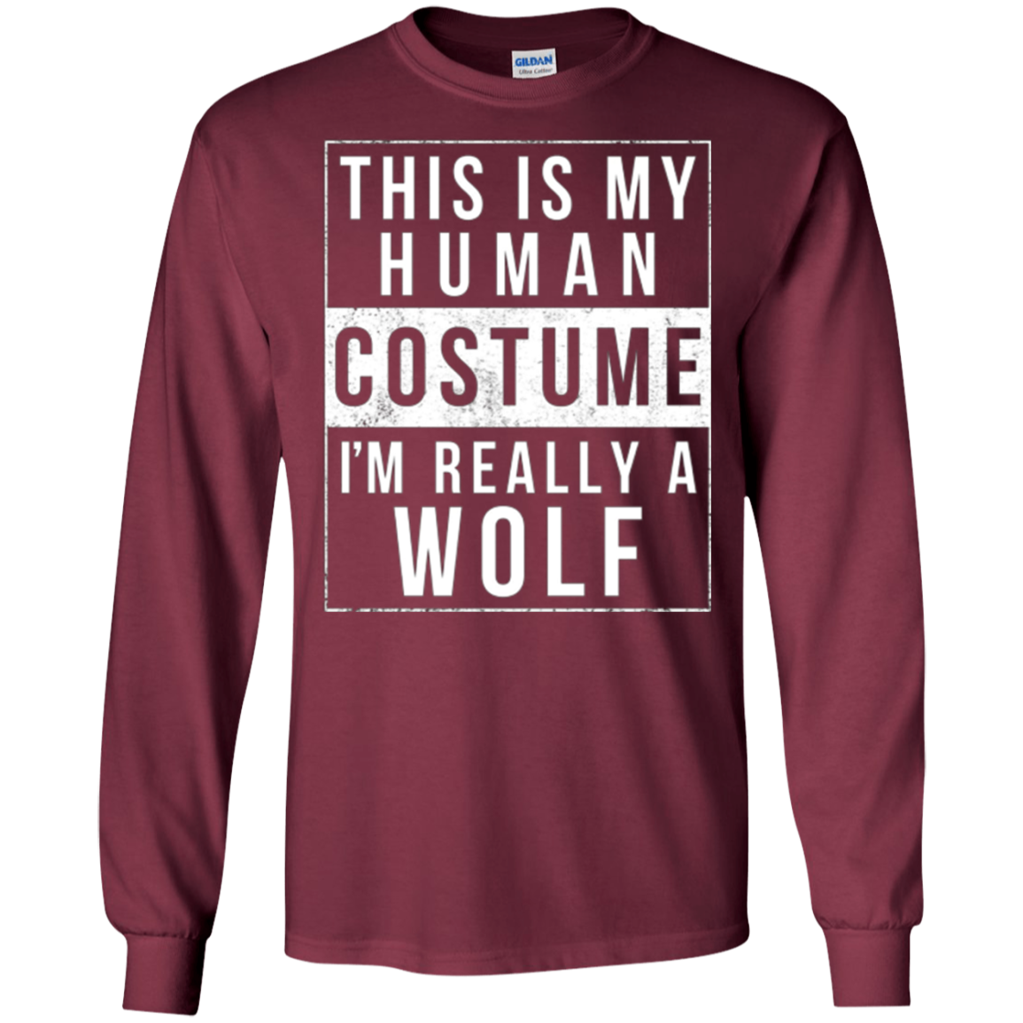 Wolf Halloween Costume Shirt Funny Easy for Kids Men Women